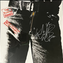 Load image into Gallery viewer, Mick Jagger and band members signed Rolling Stones Sticky Fingers LP