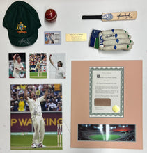 Load image into Gallery viewer, Shane Warne signed cricket memorabilia display