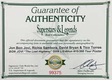 Load image into Gallery viewer, Bon Jovi Signed “The Lost Highway” 2008 tour poster"