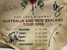 Load image into Gallery viewer, Framed Lost Highway 2008 poster signed by Bon Jovi band