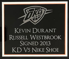 Load image into Gallery viewer, Framed OKC Thunder memorabilia display