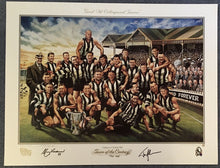 Load image into Gallery viewer, MURRAY WEIDEMAN & TONY SHAW Signed Collingwood “Team of the Century” Jamie Cooper Print Display