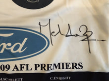 Load image into Gallery viewer, Unframed TOM HARLEY & MARK THOMPSON Signed “2009 Premiers” Geelong Jumper