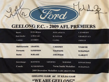 Load image into Gallery viewer, Unframed TOM HARLEY & MARK THOMPSON Signed “2009 Premiers” Geelong Jumper
