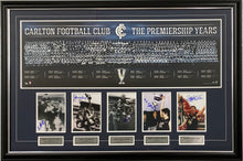 Load image into Gallery viewer, The Premiership Years Signed by the 5 Captains