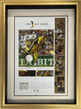 Load image into Gallery viewer, Shane Warne signed “The One Day Years” lithograph & ball.