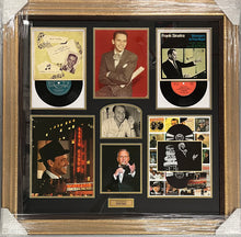 Load image into Gallery viewer, Framed Frank Sinatra photo with records for collectors