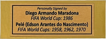 Load image into Gallery viewer, Pele signed Brazil Maradona signed Argentina jersey display