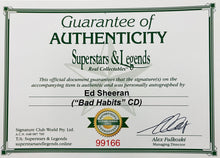 Load image into Gallery viewer, "Bad Habits" CD signed by Ed Sheeran framed display