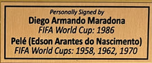 Load image into Gallery viewer, Pele “Edson Pele” and Maradona signed photo framed display