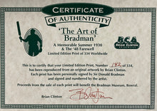 Load image into Gallery viewer, Framed Don Bradman signed “The Art of Bradman” print.