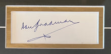 Load image into Gallery viewer, Don Bradman & Aussie Team signed cards, framed display.