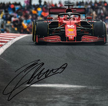 Load image into Gallery viewer, CHARLES LECLERC Signed Scuderia Ferrari Photo Collage Display
