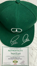 Load image into Gallery viewer, LEWIS HAMILTON Signed Mercedes F1 Team Cap &amp; Championship Print
