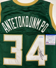Load image into Gallery viewer, GIANNIS ANTETOKOUNMPO “Milwaukee Bucks” Signed Jersey Display1
