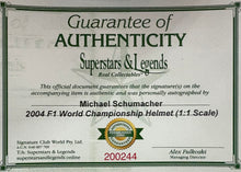 Load image into Gallery viewer, MICHAEL SCHUMACHER Signed 2004 F1 Helmet
