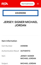 Load image into Gallery viewer, Michael Jordan Signed Chicago Bulls 1997-98 Jersey Display
