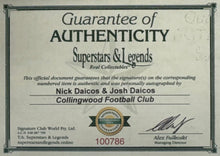 Load image into Gallery viewer, NICK &amp; JOSH DAICOS “2023 Premiers” Signed Cards &amp; Photo Collage Display
