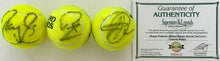 Load image into Gallery viewer, ROGER FEDERER, RAFAEL NADAL &amp; NOVAK DJOKOVIC Signed Tennis Balls in Display Box

