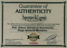 Load image into Gallery viewer, PELE &amp; DIEGO MARADONA Signed Photo Collage Display
