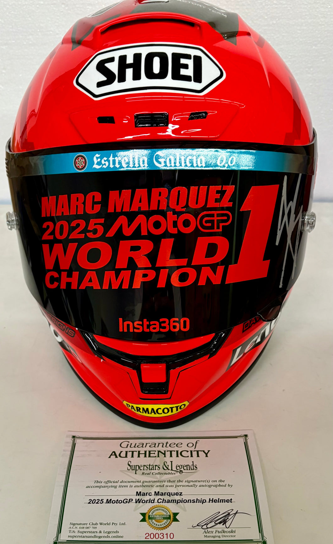 MARC MARQUEZ Signed 2025 World Championship Helmet