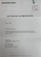 Load image into Gallery viewer, RICKY PONTING Signed Cricket Bat &amp; Photo Collage Display
