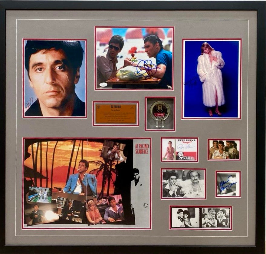 SCARFACE - 5 Cast Members Signed Photo Collage Display