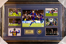 Load image into Gallery viewer, Lionel Messi Signed FC Barcelona Photo Collage Display
