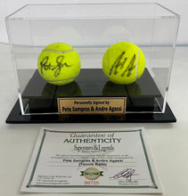 Load image into Gallery viewer, PETE SAMPRAS &amp; ANDRE AGASSI Signed Tennis Balls in Display Box

