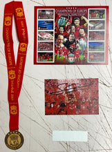 Load image into Gallery viewer, STEVEN GERRARD “Champions League 2004/05” Signed Liverpool Photo &amp; Medal Collage Display
