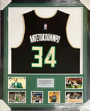 Load image into Gallery viewer, GIANNIS ANTETOKOUNMPO “Milwaukee Bucks” Signed Jersey Display2
