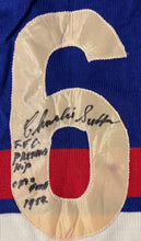 Load image into Gallery viewer, Unframed CHARLIE SUTTON “1954 Premiership Captain &amp; Coach&quot; Signed Footscray Jumper
