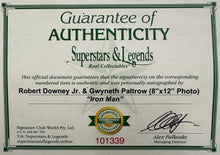 Load image into Gallery viewer, IRON MAN - ROBERT DOWNEY JR &amp; GWYNETH PALTROW Signed Photos Collage Display
