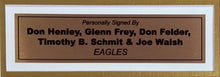Load image into Gallery viewer, EAGLES - DON HENLEY, GLENN FREY, DON FELDER, TIMOTHY B. SCHMIT &amp; JOE WALSH Signed Album Vinyl LP Display
