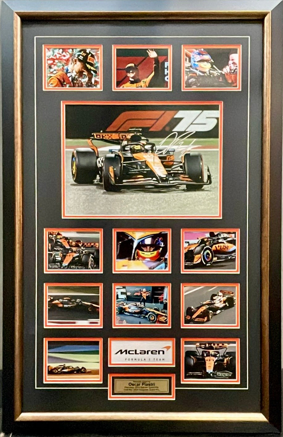 OSCAR PIASTRI Signed Photo Collage Display1