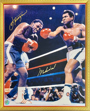 Load image into Gallery viewer, MUHAMMAD ALI &amp; JOE FRAZIER Signed “Thrilla in Manila” Photo Display
