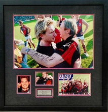 Load image into Gallery viewer, JAMES HIRD &amp; KEVIN SHEEDY “2000 Premiers &amp; Last Game” Signed Photo Display2
