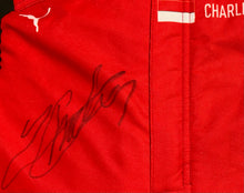 Load image into Gallery viewer, CHARLES LECLERC Signed Scuderia Ferrari Race Suit &amp; Photo Collage Display
