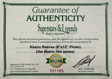 Load image into Gallery viewer, THE MATRIX - KEANU REEVES Signed Photo &amp; Filmcell Collage Display
