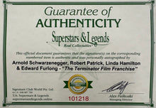 Load image into Gallery viewer, TERMINATOR - ARNOLD SCHWARZENEGGER, ROBERT PATRICK, LINDA HAMILTON &amp; EDWARD FURLONG Signed Photos Collage Display
