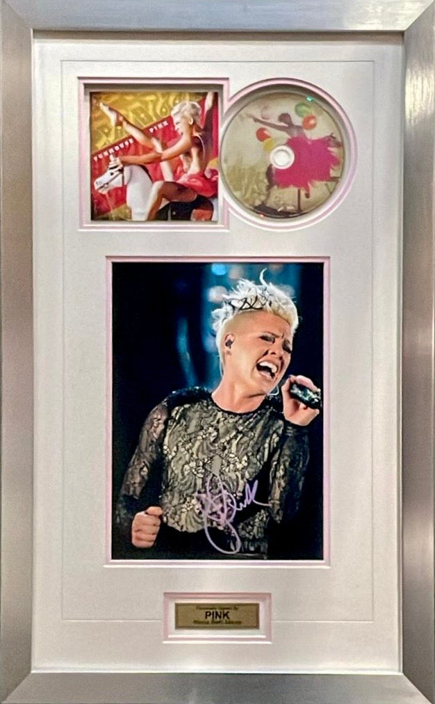 PINK Signed Photo & CD Display
