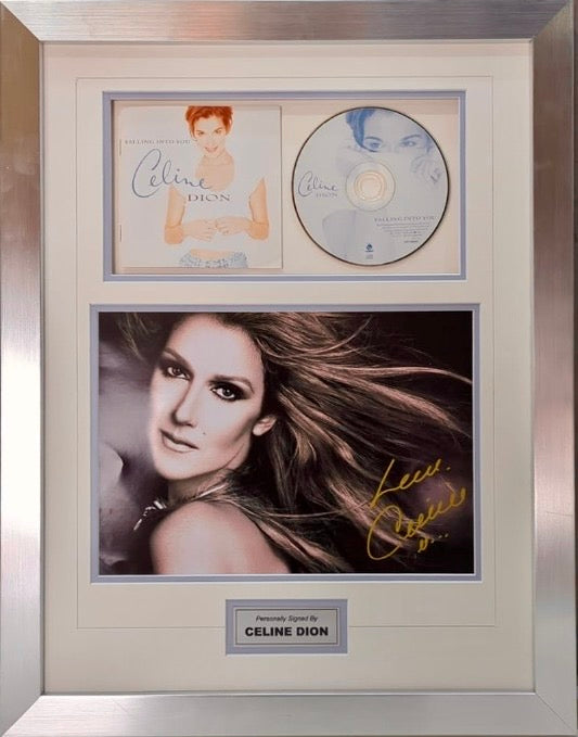 CELINE DION Signed Photo & CD Display