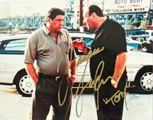 Load image into Gallery viewer, THE SOPRANOS - JAMES GANDOLFINI &amp; CAST Signed Baseball Bat &amp; Photo Collage Display
