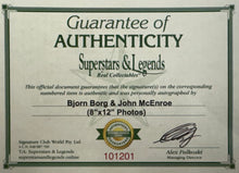 Load image into Gallery viewer, BJORN BORG &amp; JOHN McENROE Signed Photo Collage Display

