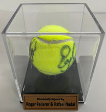 Load image into Gallery viewer, ROGER FEDERER &amp; RAFAEL NADAL Signed Tennis Ball in Display Box
