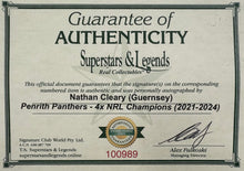 Load image into Gallery viewer, NATHAN CLEARY Signed Penrith Panthers Guernsey &amp; Photo Collage Display
