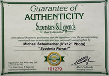 Load image into Gallery viewer, MICHAEL SCHUMACHER Signed Scuderia Ferrari Photo Collage Display
