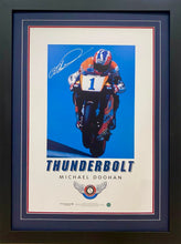 Load image into Gallery viewer, MICK DOOHAN Signed &quot;Thunderbolt&quot; Print Display
