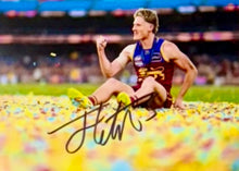 Load image into Gallery viewer, BRISBANE LIONS “2025 Premiers” Team Signed Photos &amp; Poster Collage Display
