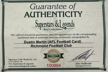 Load image into Gallery viewer, DUSTIN MARTIN Signed AFL Card &amp; Photo Collage Display
